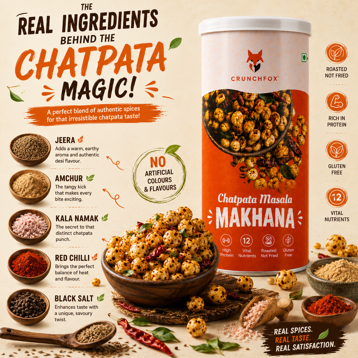 Chatpata Masala Makhana – 80g - Image 9