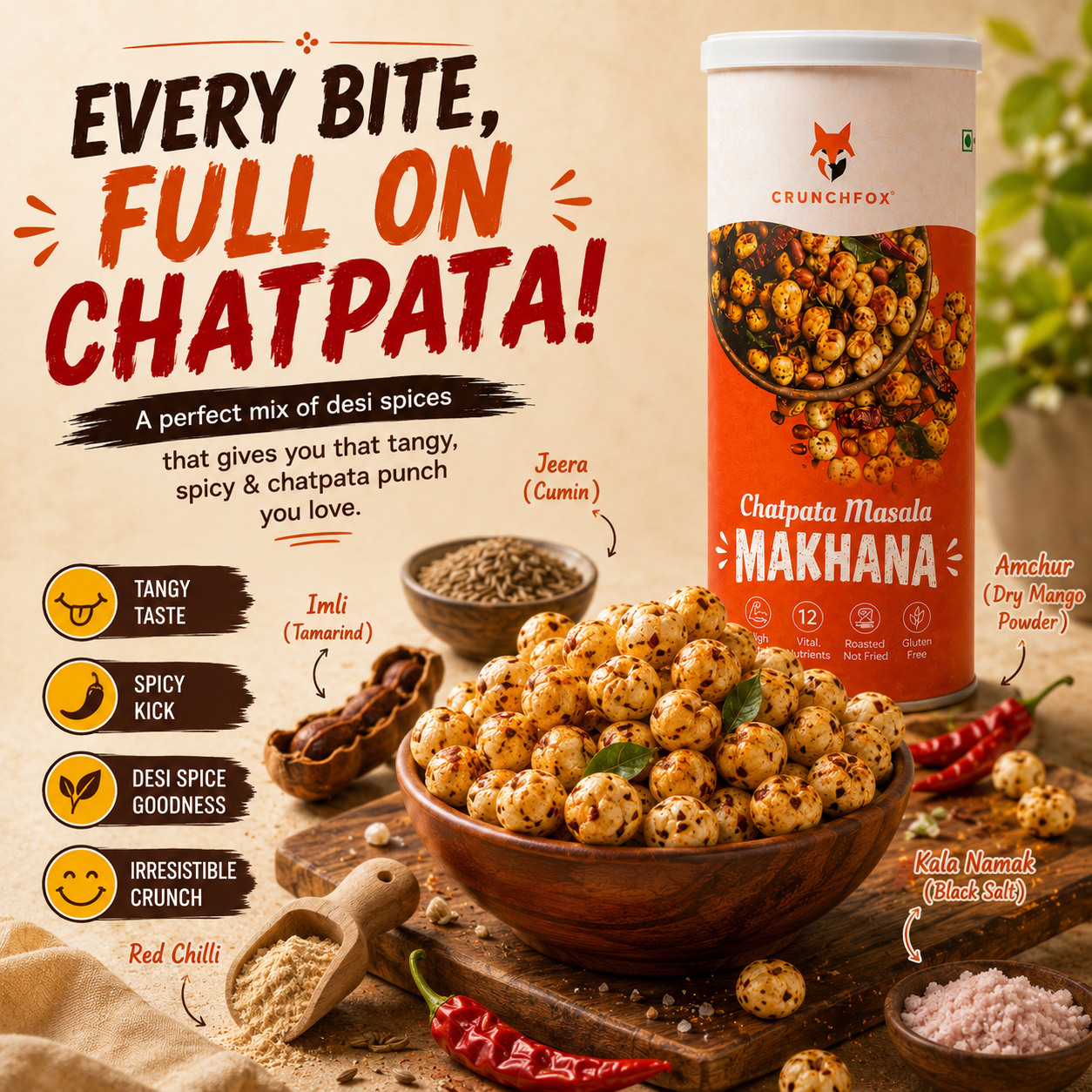 Chatpata Masala Makhana – 80g - Image 3