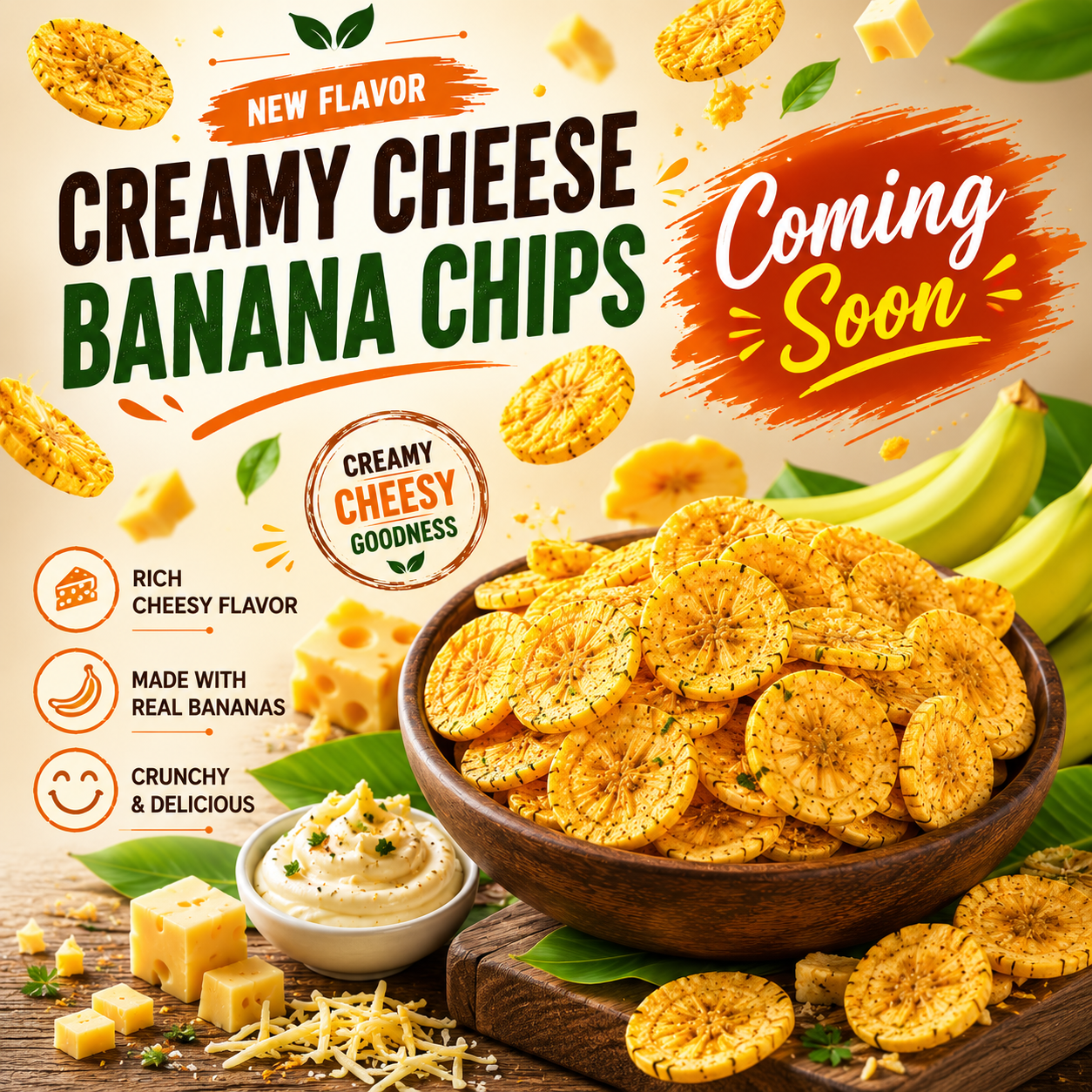 Creamy Cheese Banana Chips – 95g