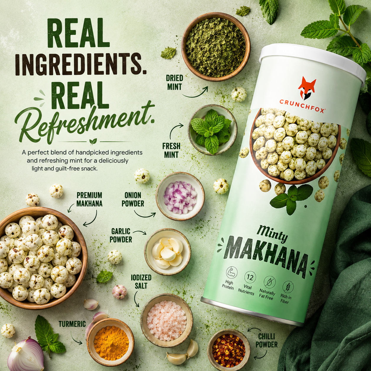 Minty Makhana – 80g - Image 6