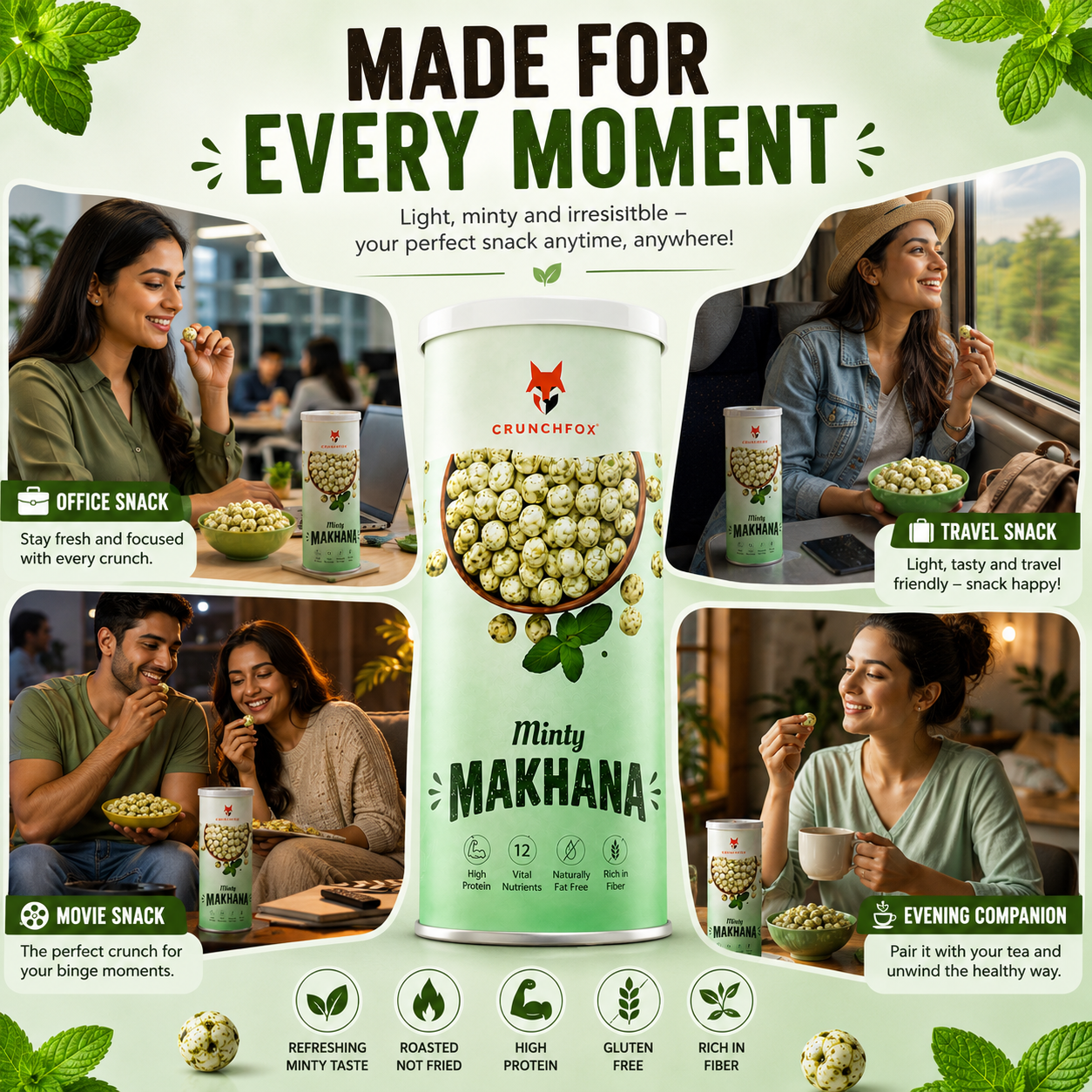 Minty Makhana – 80g - Image 9